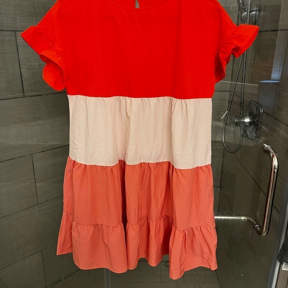 Colorblock Ruffle Sleeve Dress - Picture 5 of 5
